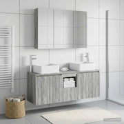 Set di Armadi da Bagno 4 pz Sonoma grigio Legno ingegnerizzato 3406380