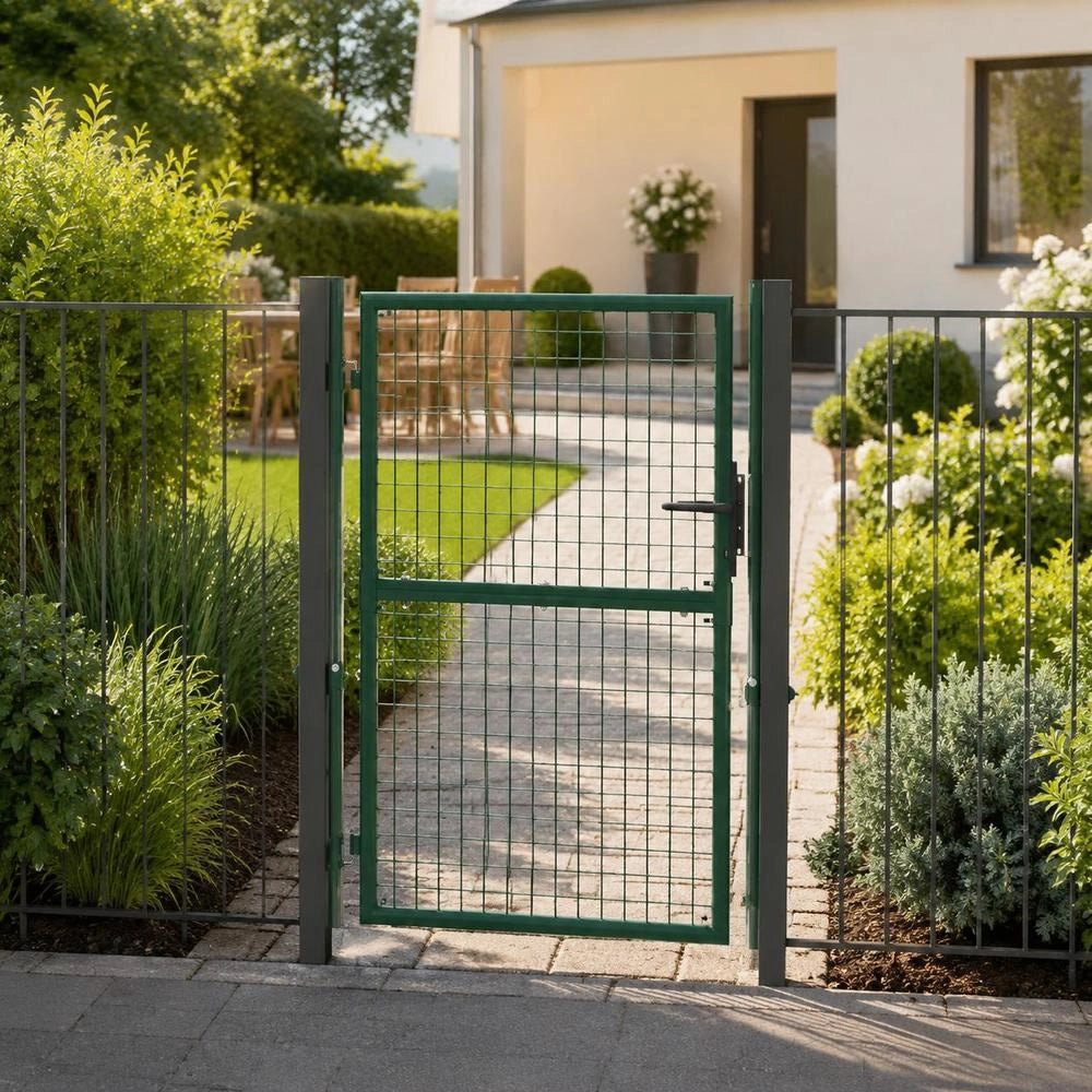 Steel Fence Gate 100x150 Cm Green
