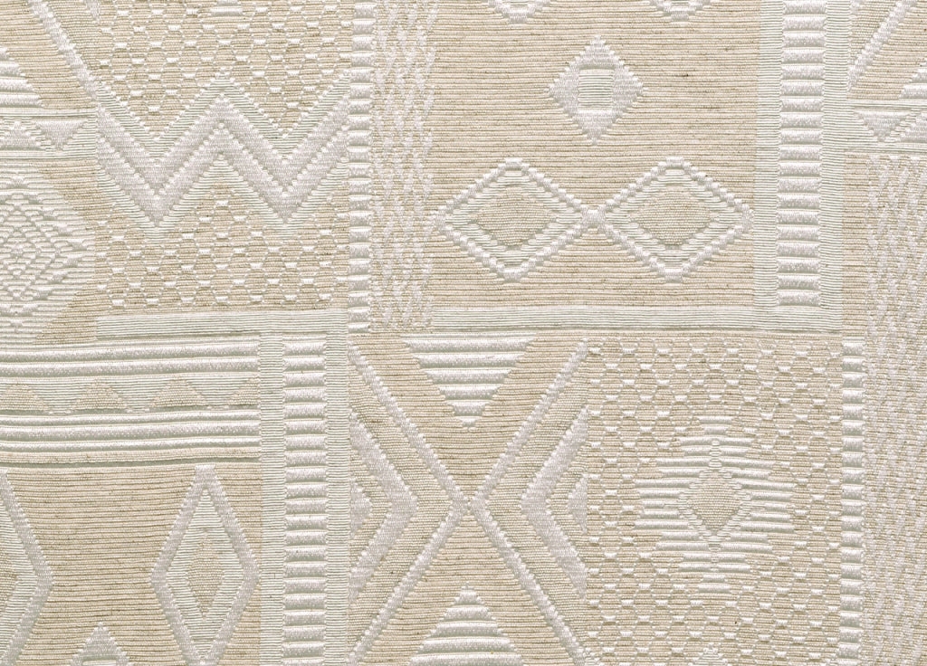 Copritavolo Salotto/Cucina Jacquard Modello Mexico Made In Italy - Ovale 180x240 - Naturale