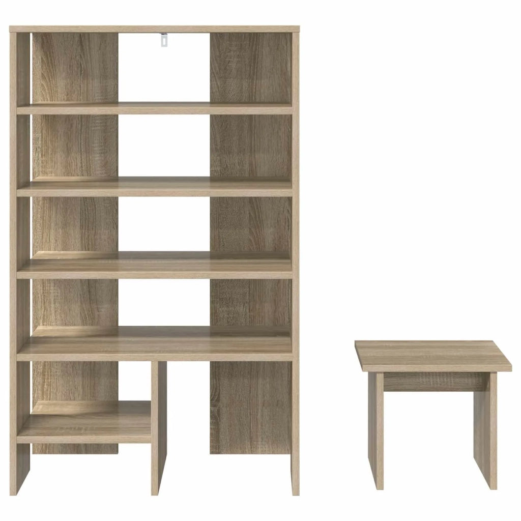 Mobile per scarpe 2 pcs Rovere Sonoma Legno multistrato 8000382