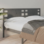 Testiera per Letto Grigia 206x4x100cm in Legno Massello di Pino 818792