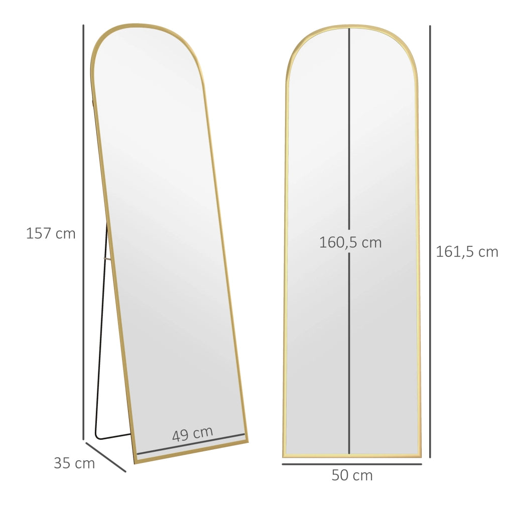 Specchio intero moderno ¨C zephmum ¨C 50x1.5x161.5 cm oro