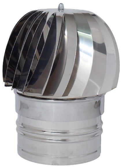 FUMAIOLO GIREVOLE GLOBO INOX Tondo (attacco maschio) Ø cm.25