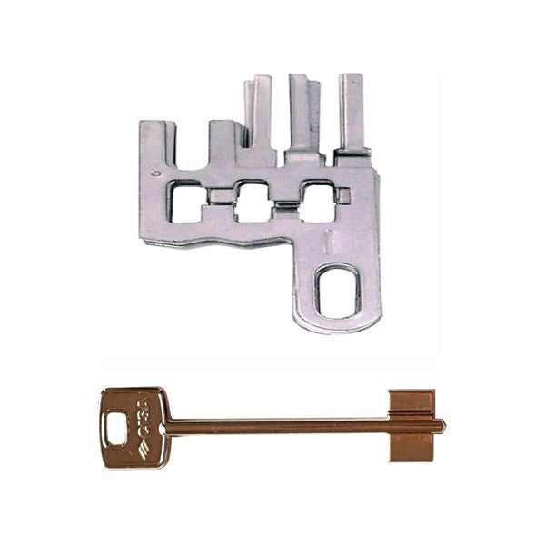 CISA 07590.12.0 Kit Ricambio Gorges per Serratura Serie 57210 con 3 Chiavi codice 1.00102.00.1 colore Nero