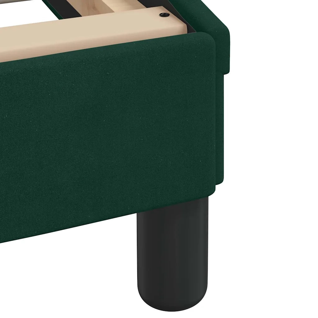 Letto con Materasso Verde Scuro 120x200 cm in Velluto 3208649