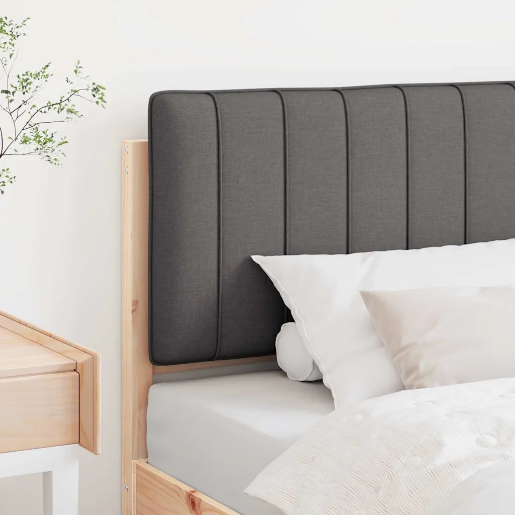 Testiera | Testata imbottita Marrone e grigio scuro 75 cm Pino massello