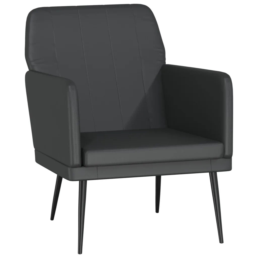 Poltrona | Sedia Relax Nera 61x78x80 cm Similpelle