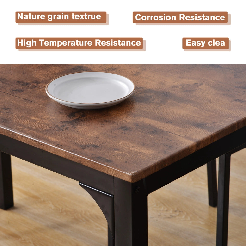 Set Tavolo da Pranzo con 2 Sedie ¨C Xylo ¨C Legno Marrone Vintage