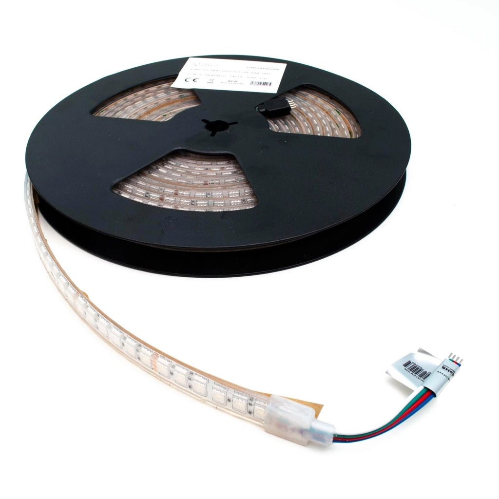 KIT striscia 600 LED RGB luce cromoterapia bagno centralina RF 24V stagna IP68