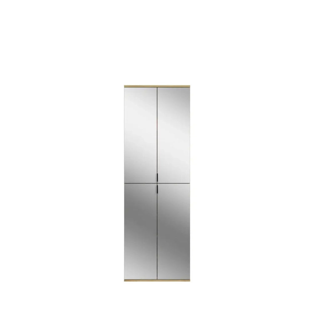 Armadio contenitore 8 porte con 4 specchi – Rovere chiaro – BODITE