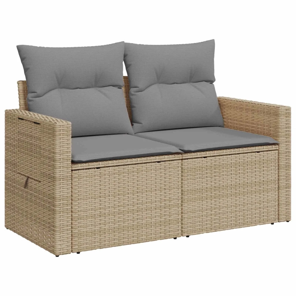 Set di divani 7 pz Beige e Grigio Chiaro 3448809