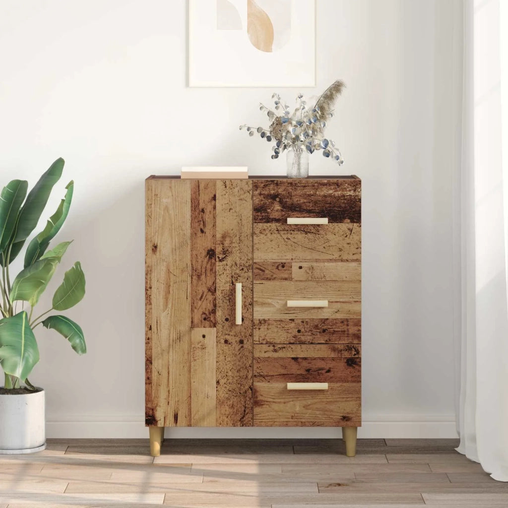 Credenza | Madia | Buffet da pranzo | Armadio da pranzo Legno vecchio 34 x 69.5 x 90 cm Legno multistrato