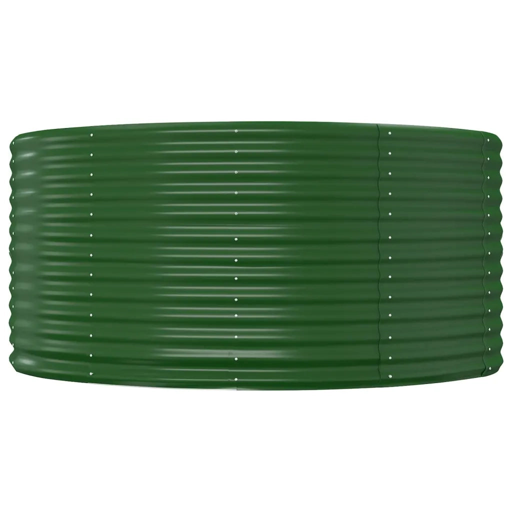 Aiuola rialzata per orto 140 x 140 x 68 cm ampio spazio resistente alle intemperie acciaio zincato verde 02_0046595