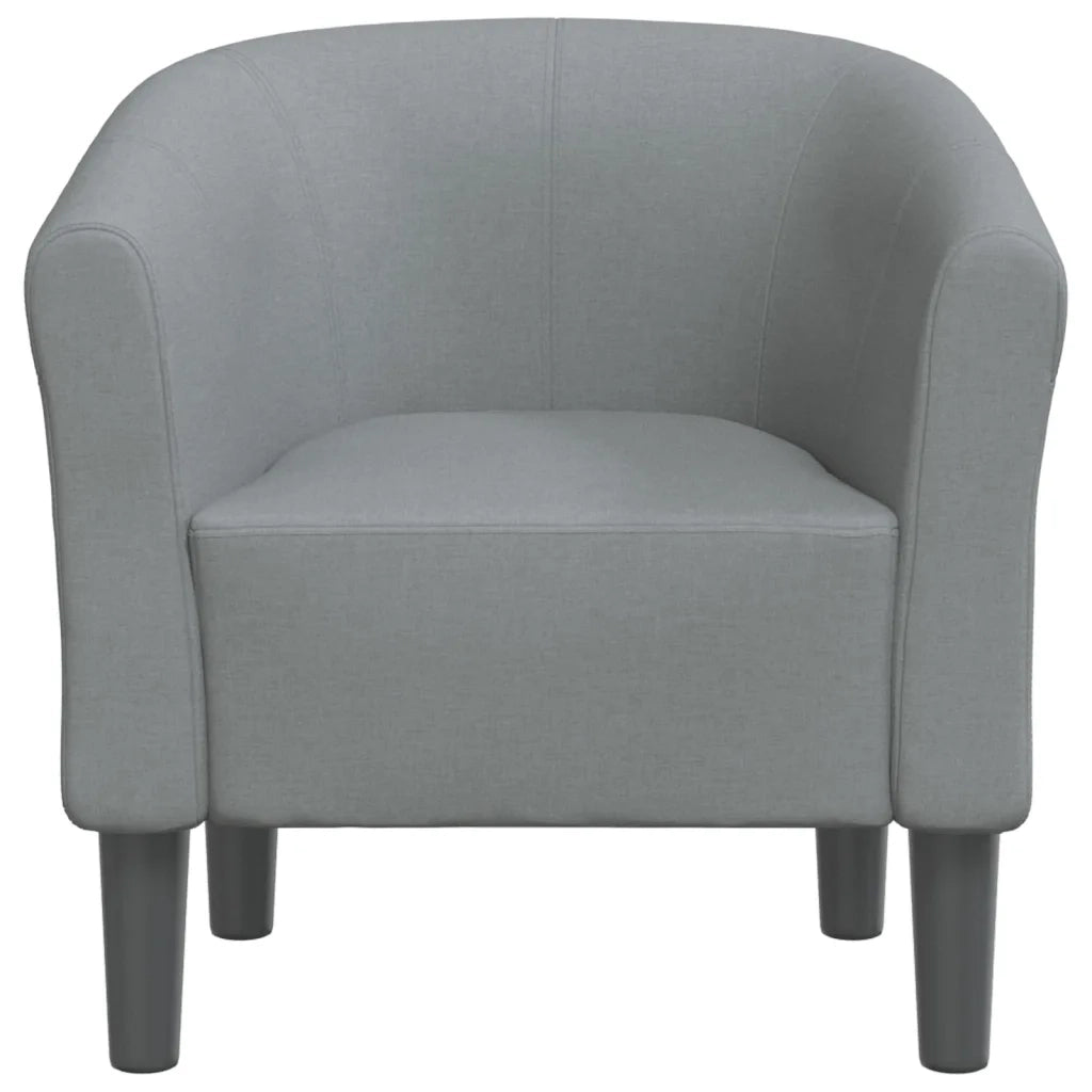 Divano Sedia-Poltrona Cabriolet Grigio Chiaro in Tessuto