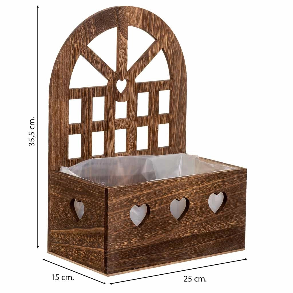 Supporto in legno marrone 25x15x35,5h
