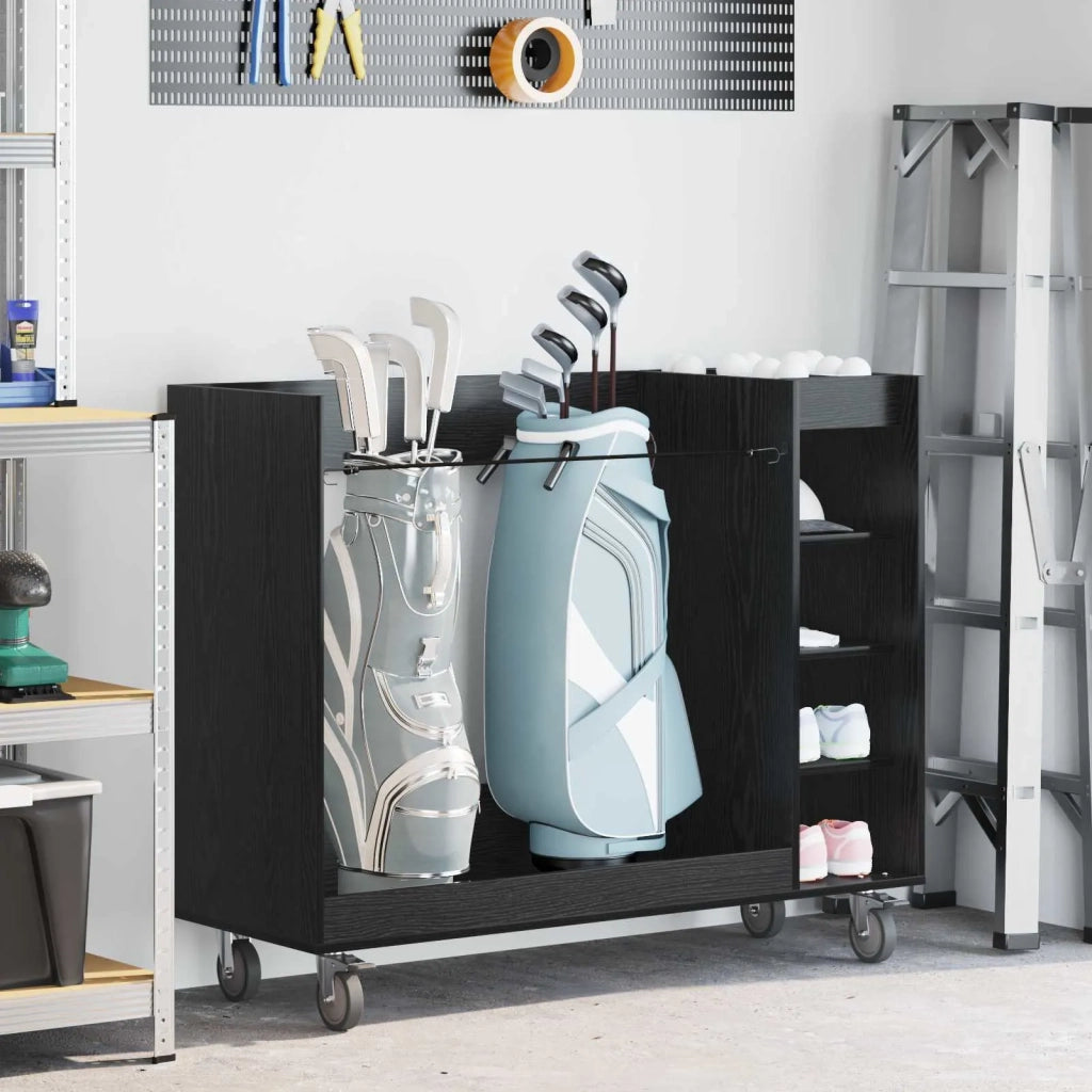 Armadio per Golf con ruota Rovere Nero 120 x 45 x 98 cm CFW4785352
