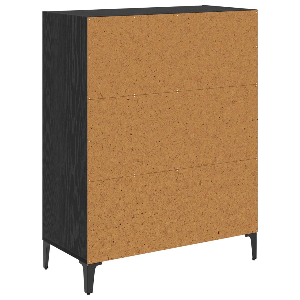 Credenza Rovere Nero 69,5 x 32,5 x 90 cm Legno ingegnerizzato 880712