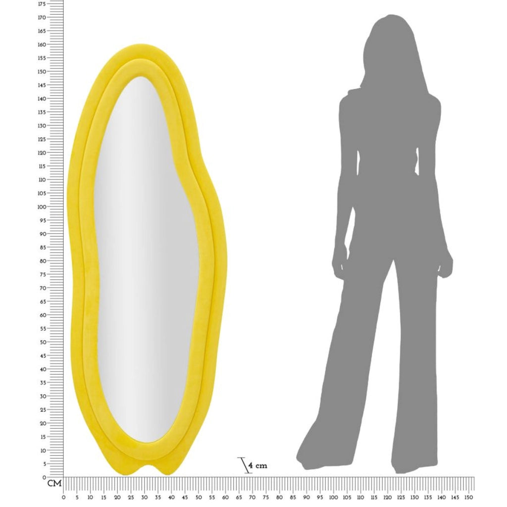 Specchio con Cornice VKH467, Giallo, MDF, 40x4x160 cm
