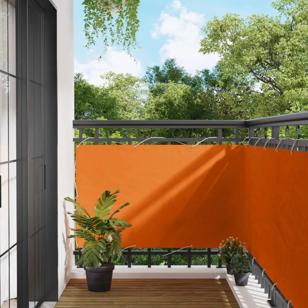 Schermo da balcone-Pannello per balcone Arancione 100 x 500 cm Tessuto Oxford