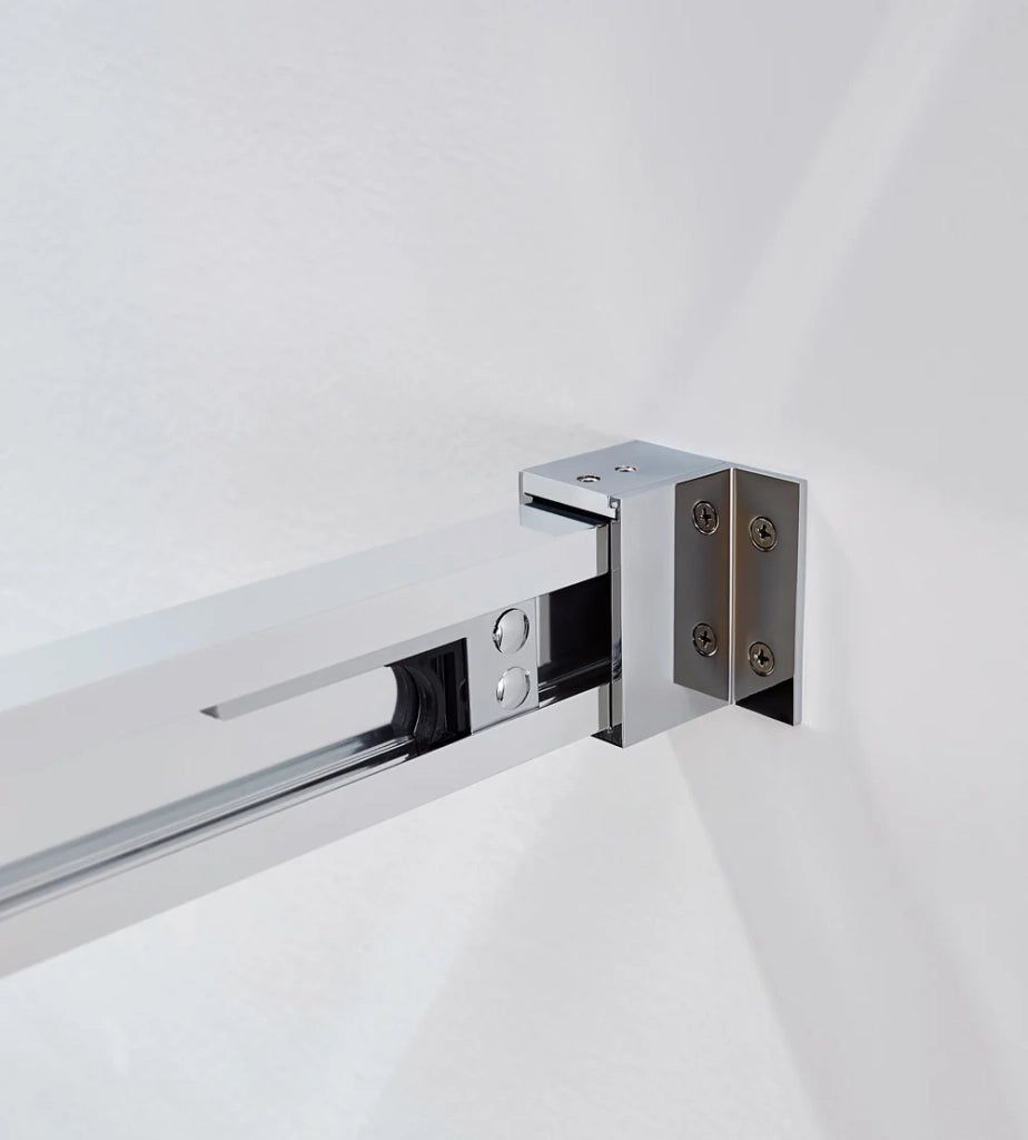 Box doccia angolare BASIC apertura al vertice 95x70 cm (90-95/65-70) titanio vetro trasparente