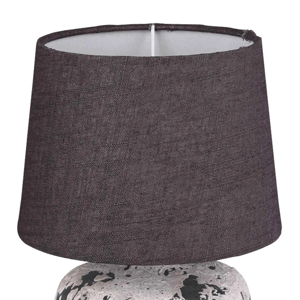 LÚZETE - LAMPADA DA TAVOLO CONNIE CERAMICA GRIGIA E14 18 CM
