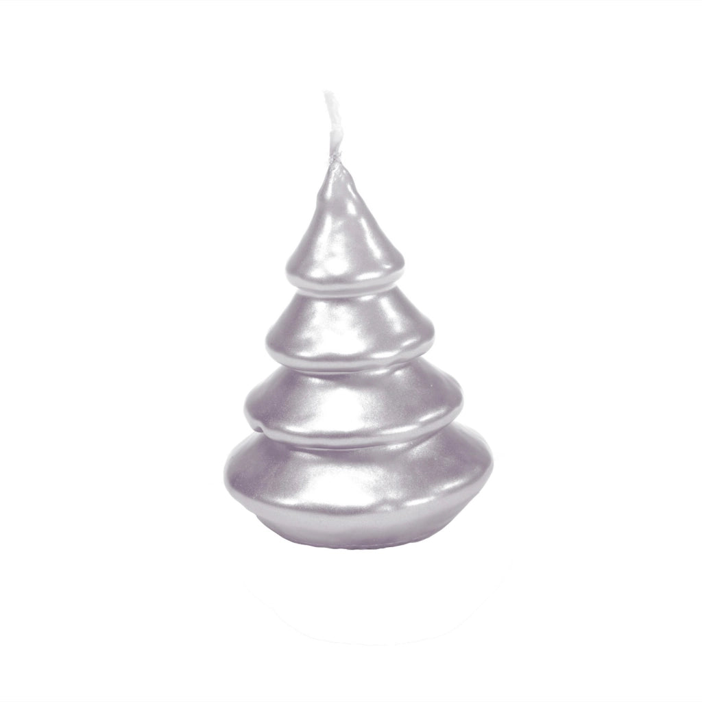 Candela 'pino' lucid in cera Mercury silver grey