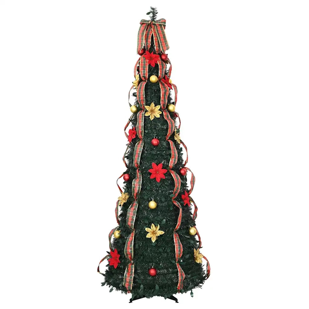 Albero di Natale artificiale con 200 LED Verde 215 cm PVC 42018633