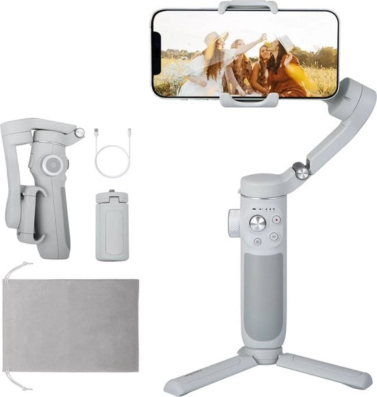 Stabilizzatore per Smartphone - Kit per Immagini Stabilizzate - Vlog Kit - per iOS e Android - Antishock