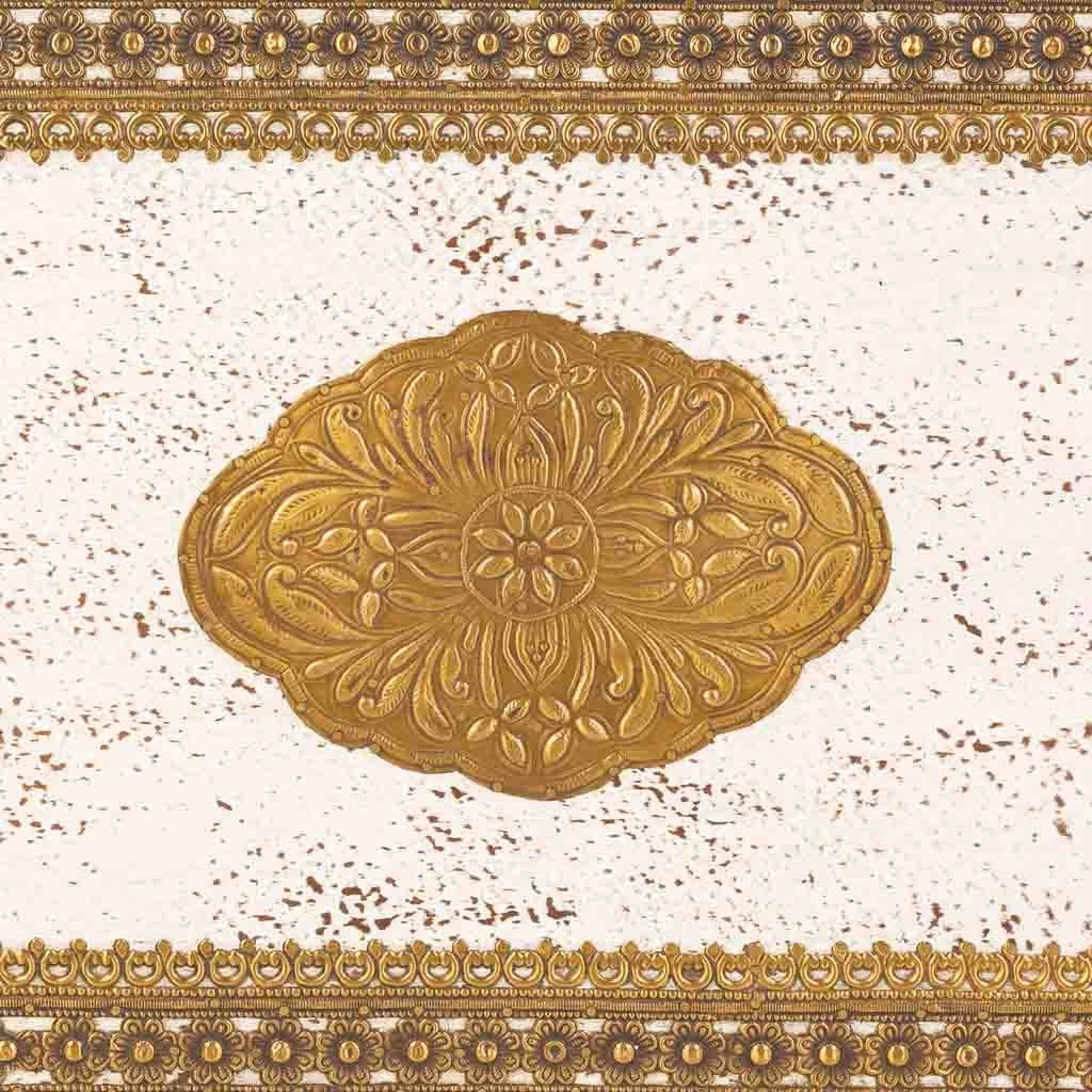 Sgabello in legno e metallo marrone 117x30,5x50h