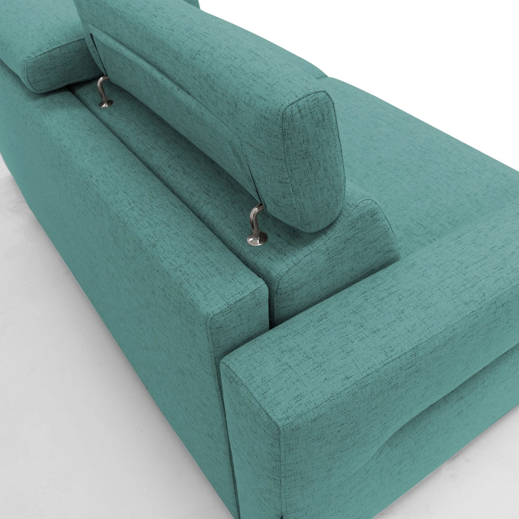 Avalon Divano letto con materasso H18 220 cm (mat. 160x197 cm) antracite
