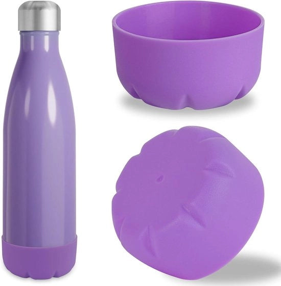 Siliconen Protezioni per Otri da 17oz a forma di Cola - Set da 2 - Protezione per Otri da Acqua - Compatibile con S'well, MIRA - Bumper per Otri.