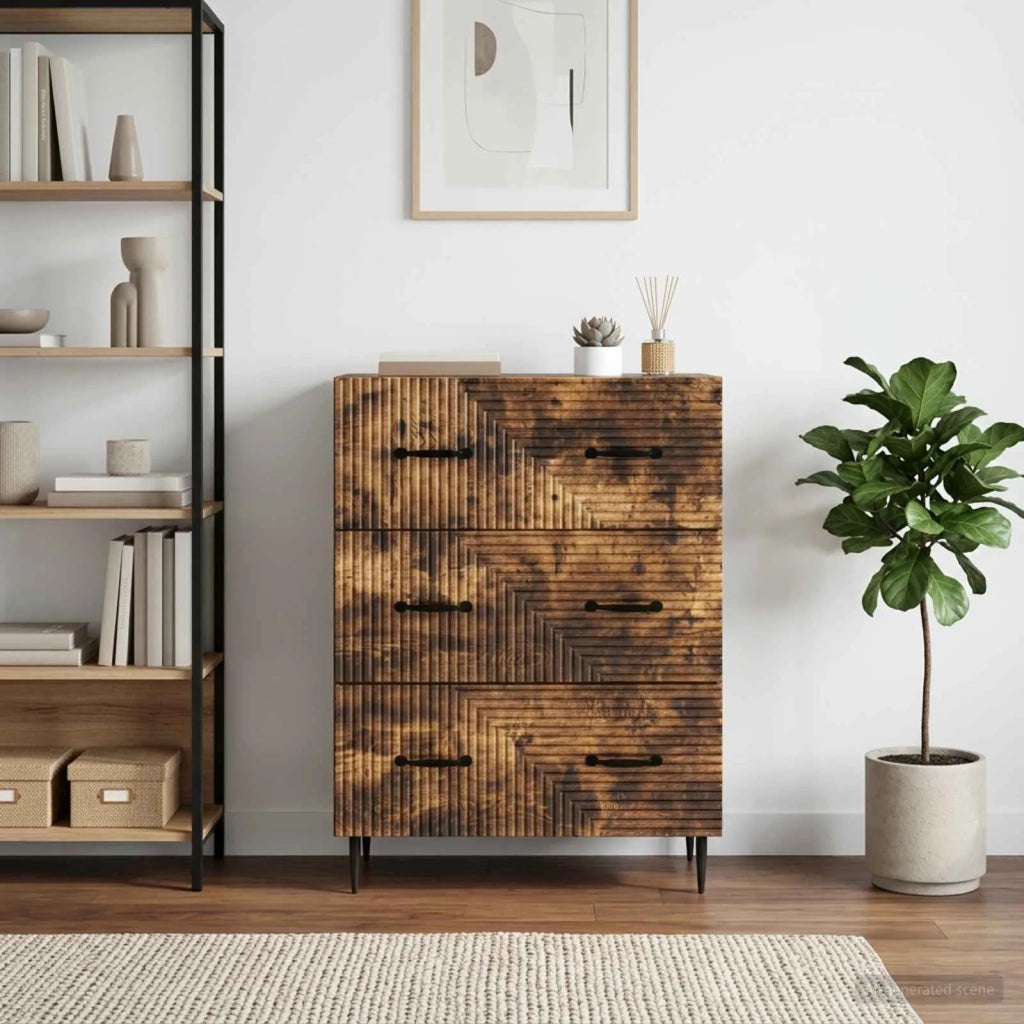 Mobile con Cassetti Rovere Fumo 66 x 34,5 x 89,5 cm 894840