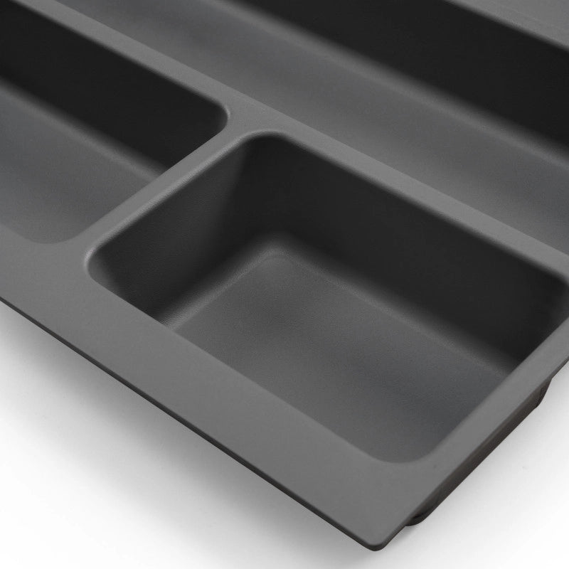 Portaposate universale per posate Optima, modulo 800 mm, Tecnoplastica, Grigia