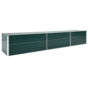Fioriera rialzata per piante e fiori acciaio zincato 480 x 80 x 77 cm verde 02_0001129