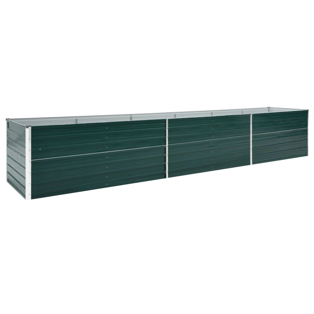 Fioriera rialzata per piante e fiori acciaio zincato 480 x 80 x 77 cm verde 02_0001129