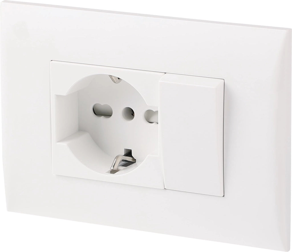 Placca Precomposta 2212 Electraline Bianco 220 V 2 Pezzi