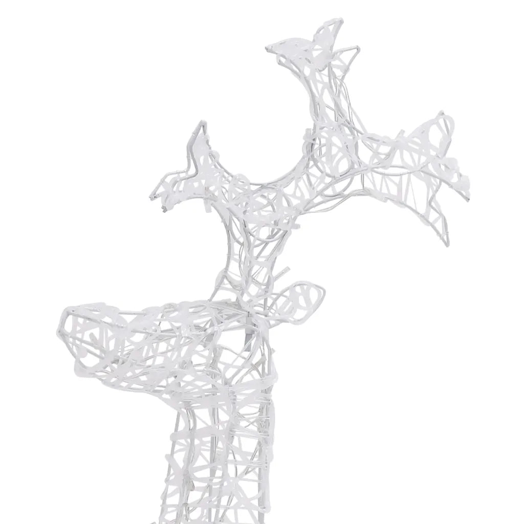 Renne e Slitta Decorazione Natale 90 LED 60x16x100 cm Acrilico CFW4516667