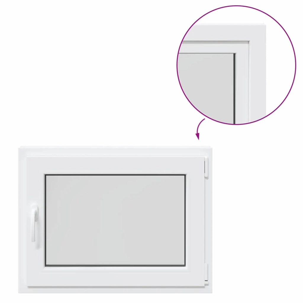 Finestra per Soffitta RISOR Bianco 80 x 50 cm PVC e Vetro 42047196