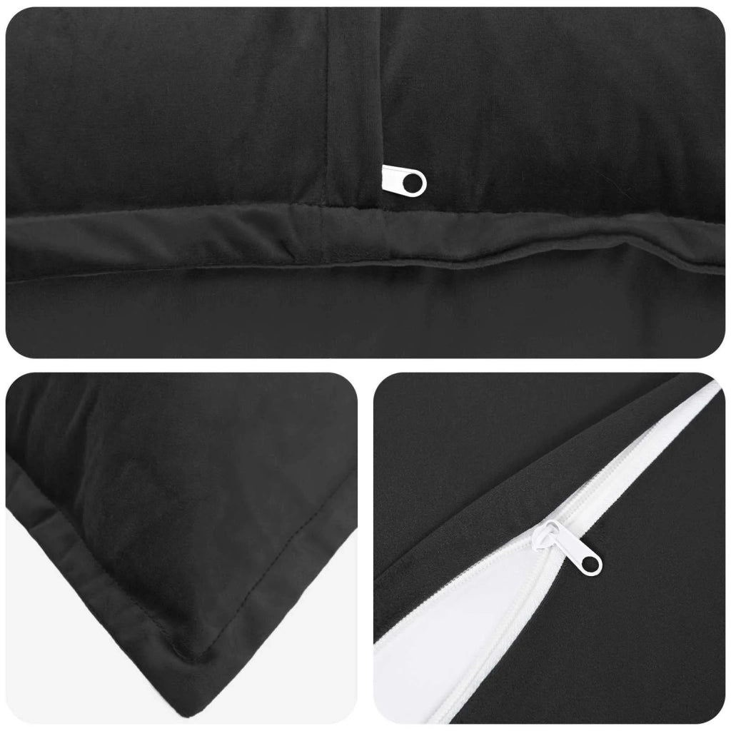 Cuscino con cuscino HOUTEN 2 pz Nero Velluto 936577