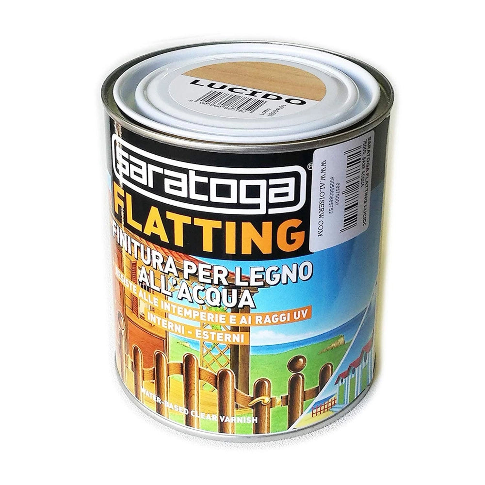 Flatting finitura per legno 750ml base acqua per interni ed esterni, colori disponibili  trasparente lucido