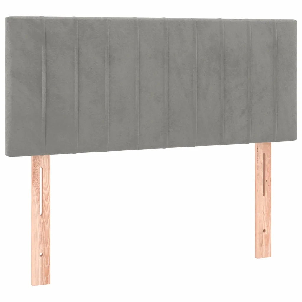 Letto a Molle con Materasso e LED Grigio Chiaro 90x190 cm 3134495