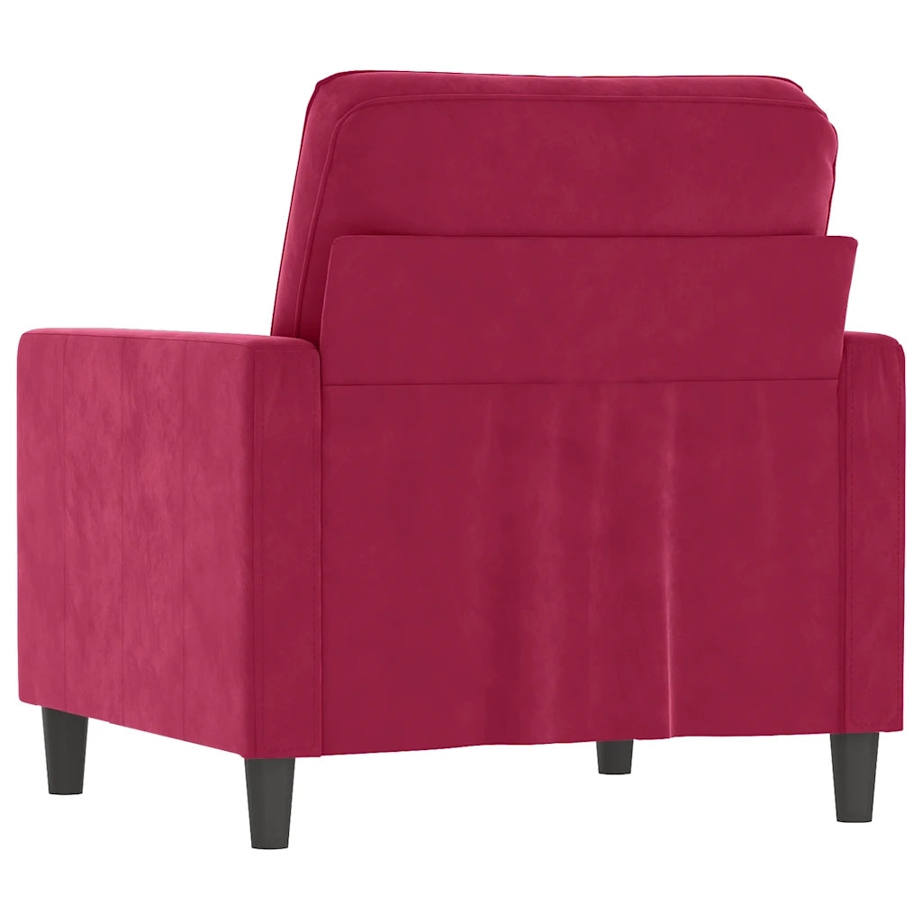Poltrona | Sedia Relax Rosso Vino 60 cm Velluto