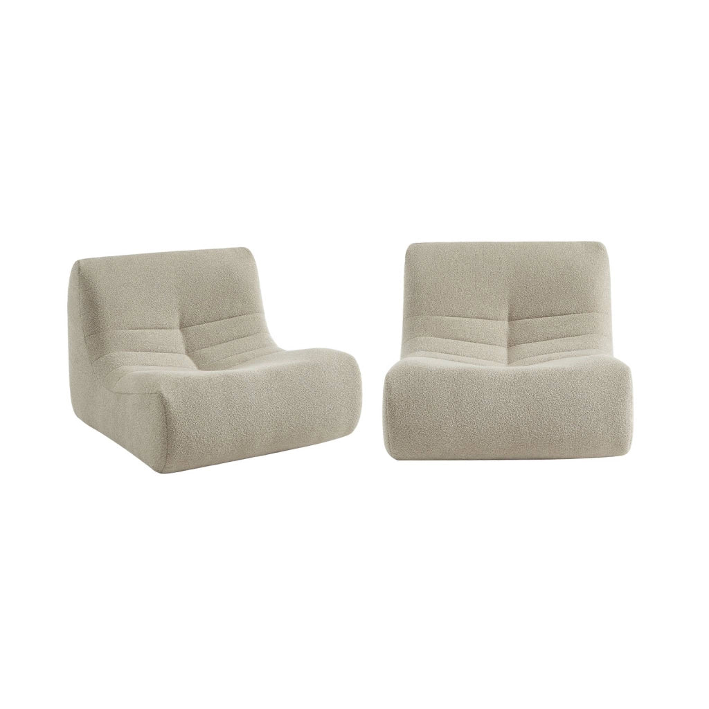 Divano modulare boucle, 2 posti, beige