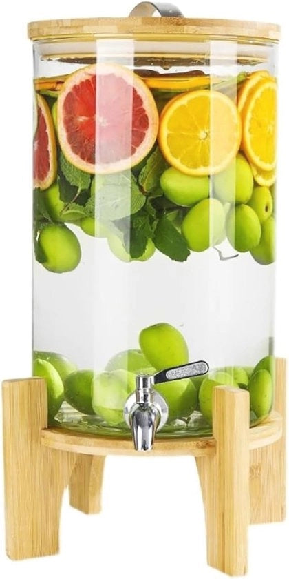 Dispensatore di acqua 5L/8L/10L con maniglia in legno - senza bollicine e facile da riempire