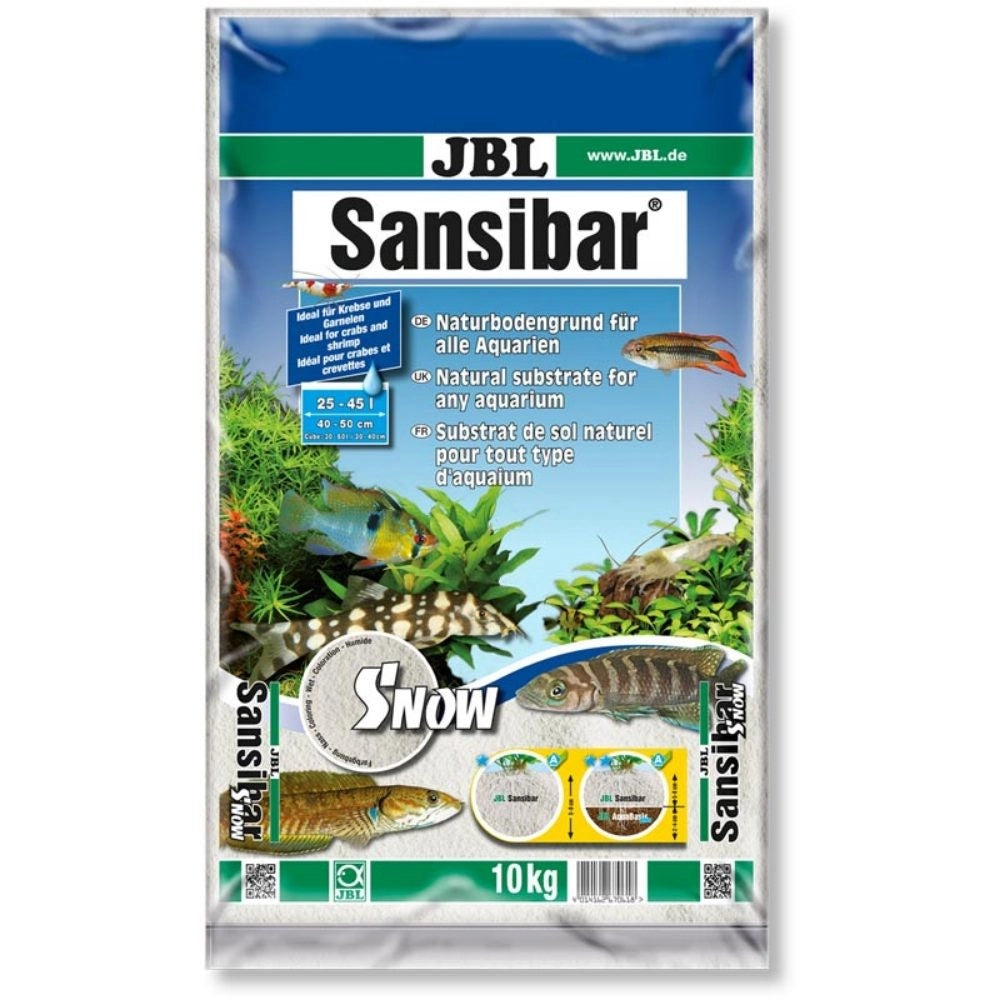 JBL Sansibar Snow - sabbia bianca finissima per acqua dolce e marina granulometria 0,1-0,6mm Formato: 10 Kg