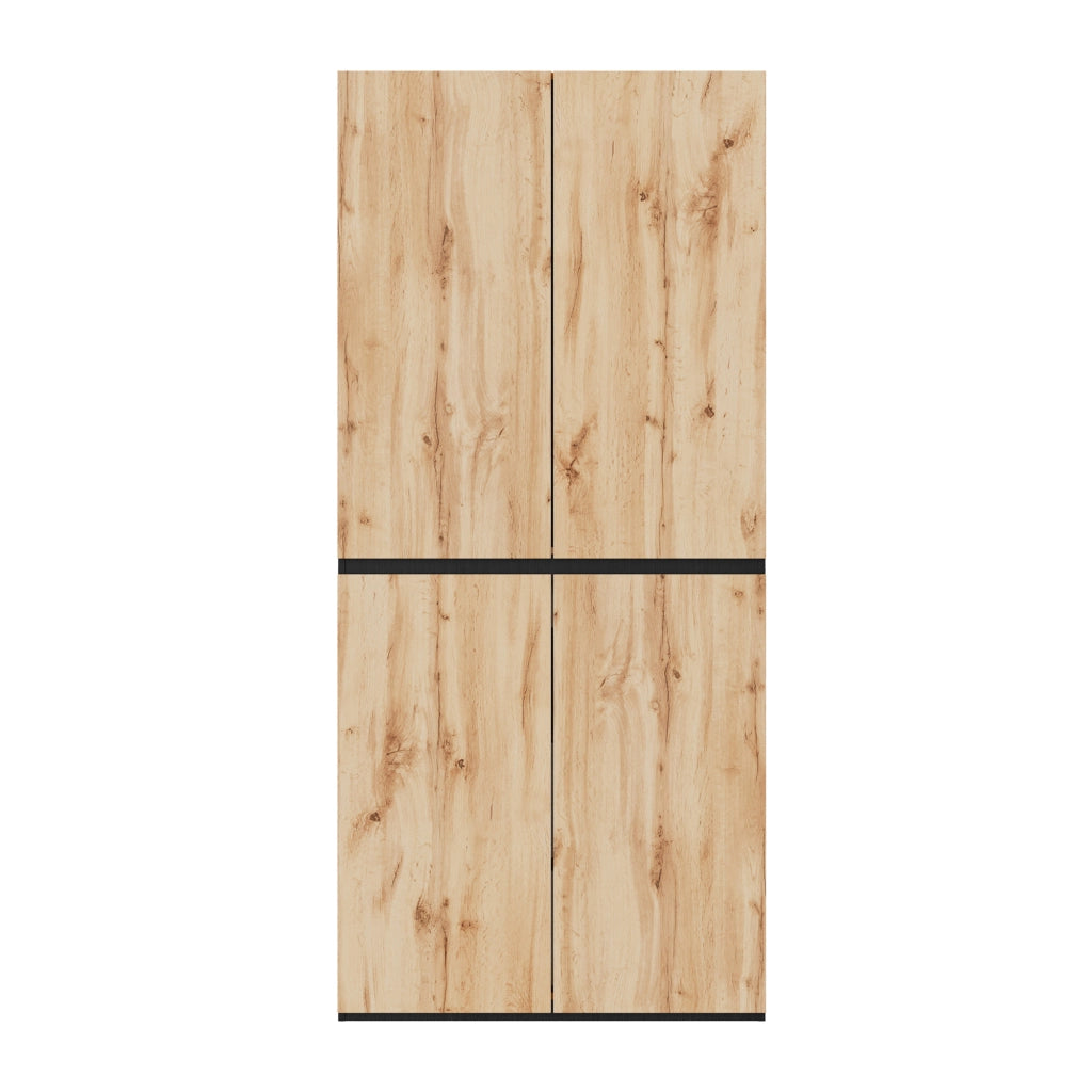 Armadio con cassetto portagioie asta appendiabiti e ripiano superiore MDF e pannello truciolare rovere 90 × 50 × 200 cm