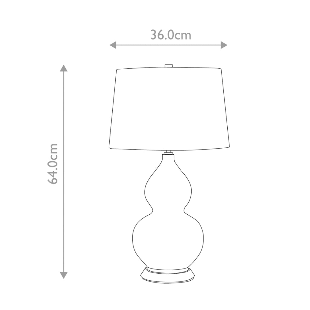 Lampada tavolo ceramica bianca azzurra Isla E27 Elstead