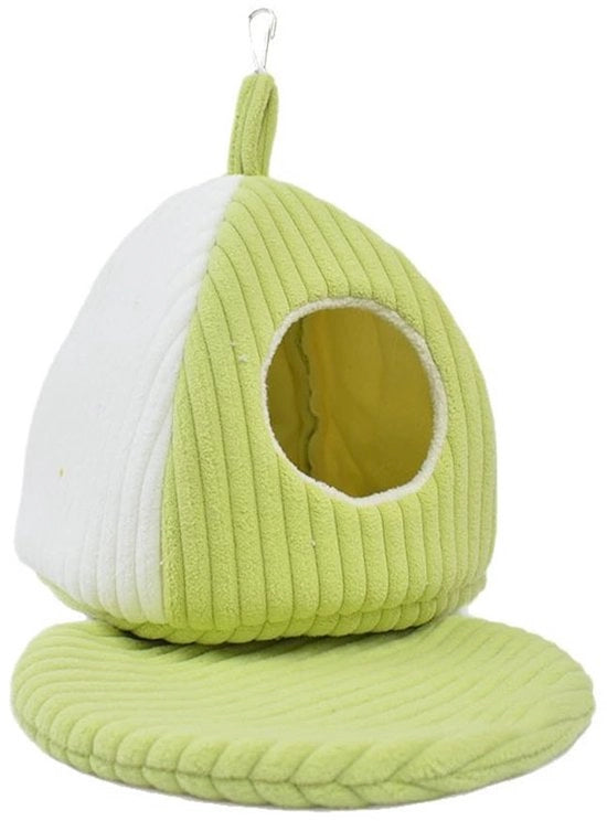 Nido per uccelli - Nido da appendere - Letto per pappagalli - Matrimoniale per inverno - Anello di fissaggio rimovibile - Adatto per parrocchetti e conuri - Letto da appendere