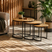 Nest Of Tables 3 Pcs. Solid Acacia Wood