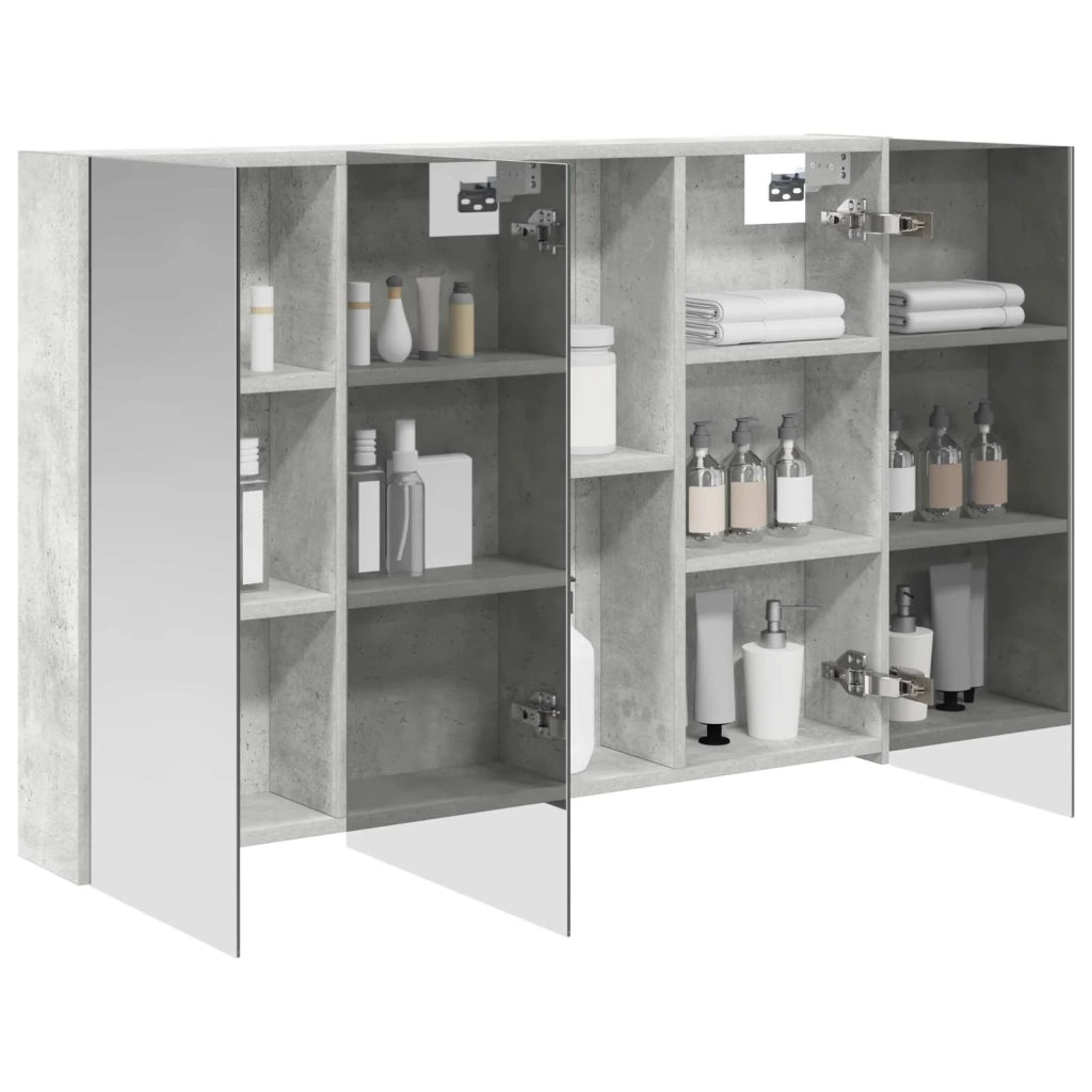 Mobiletto per specchio da bagno Grigio Cemento 889122